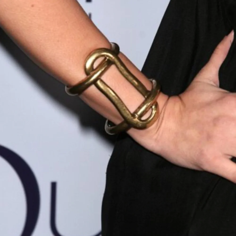 Avant Garde Brass Knot Cuff